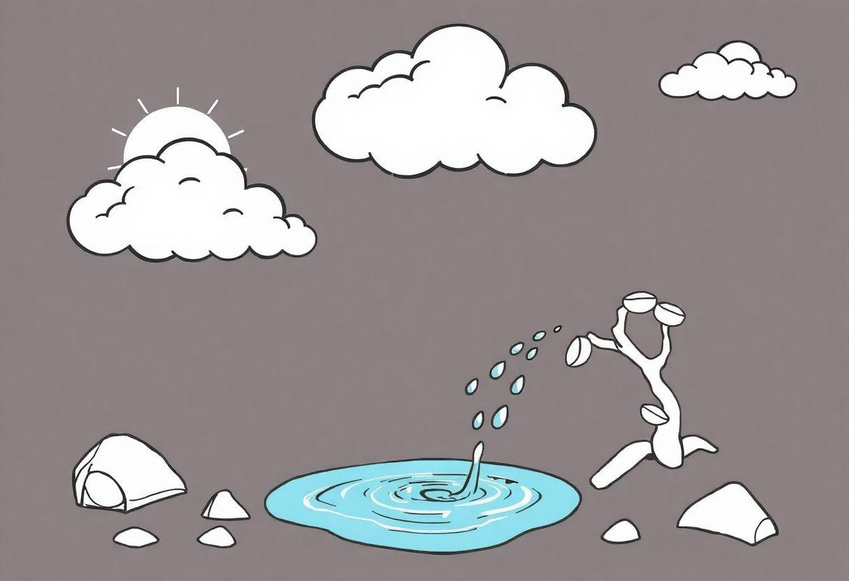 Desenho Para Imprimir Do Ciclo Da Água: Da Evaporação À Chuva