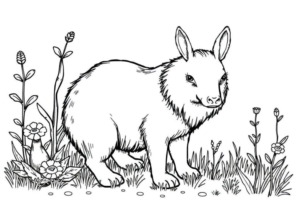 Desenho Para Imprimir E Colorir Capivara: Relaxante E Divertido