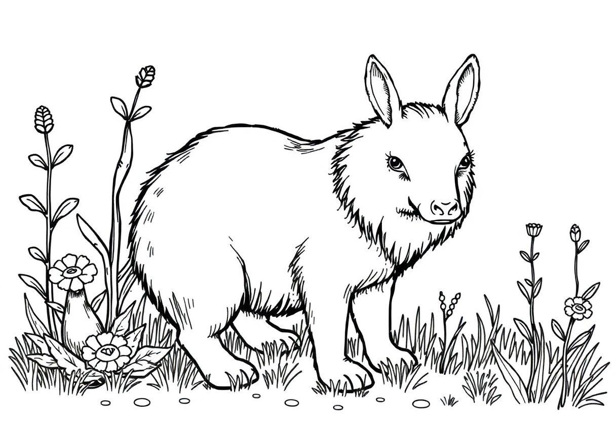 Desenho Para Imprimir E Colorir Capivara: Relaxante E Divertido
