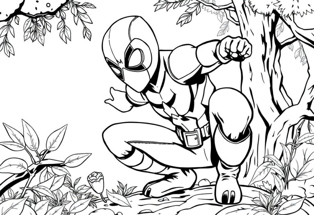 Desenho Para Imprimir E Colorir Homem Aranha: Ação Nas Teias