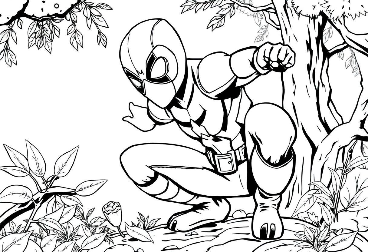 Desenho Para Imprimir E Colorir Homem Aranha: Ação Nas Teias