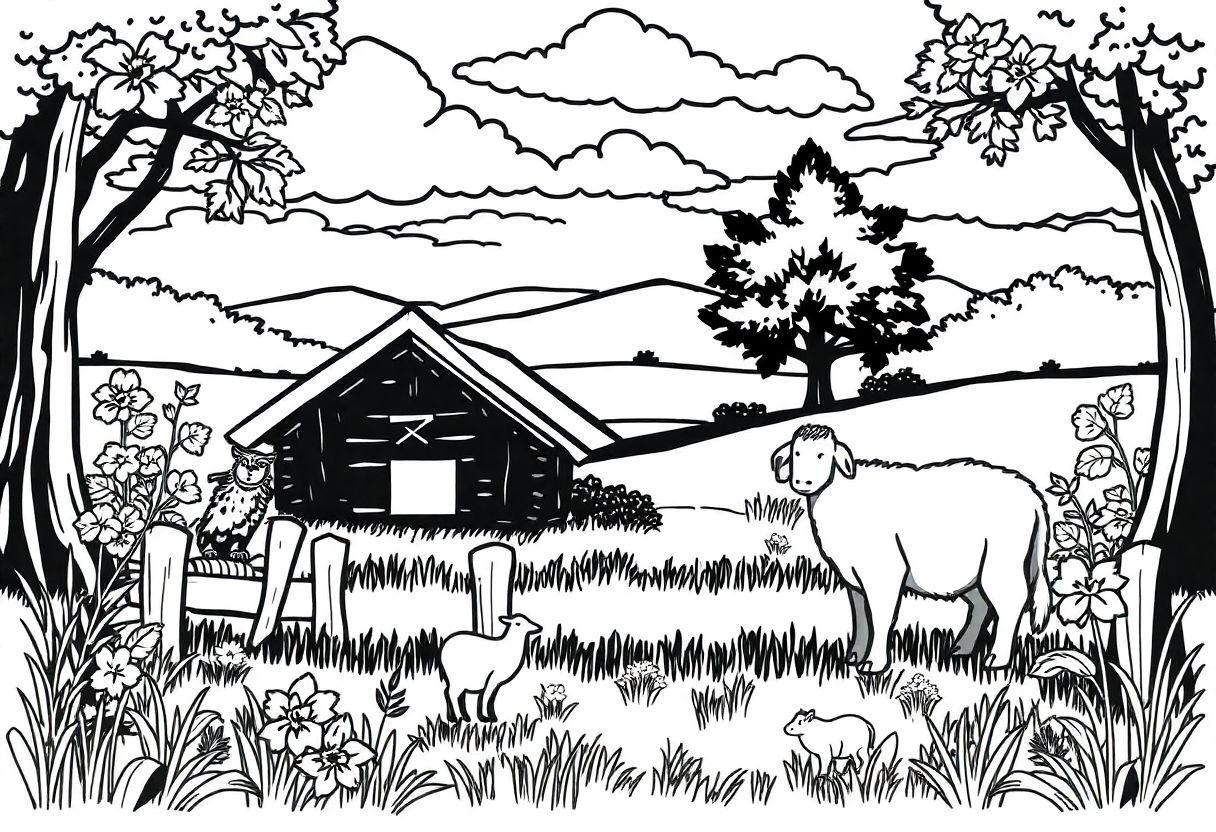 Desenho Para Imprimir Fazenda: Vida No Campo E Animais