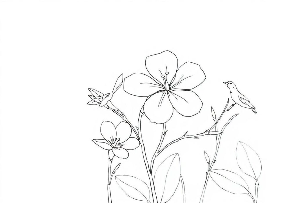 Desenho Para Imprimir Flores: Jardins E Buquês Lindos