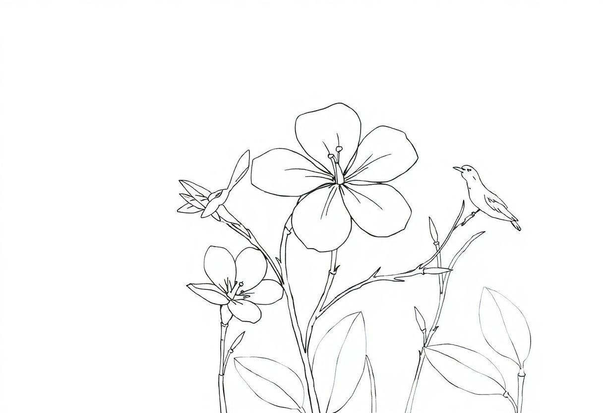 Desenho Para Imprimir Flores: Jardins E Buquês Lindos