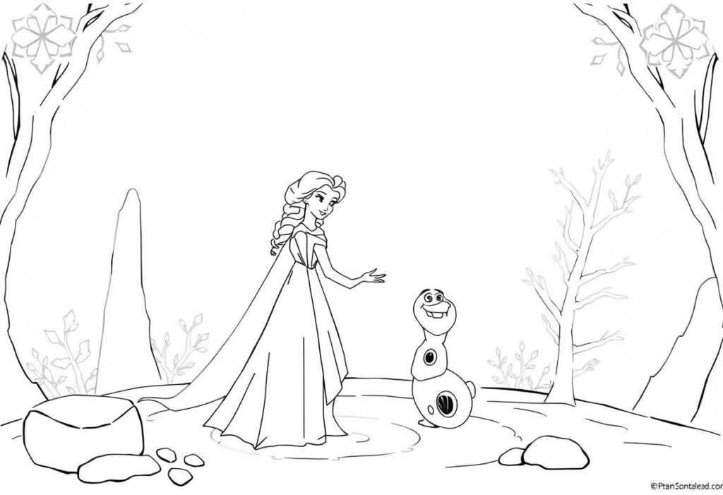 Desenho Para Imprimir Frozen: Uma Aventura Congelante