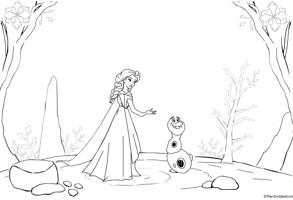 Desenho Para Imprimir Frozen: Uma Aventura Congelante