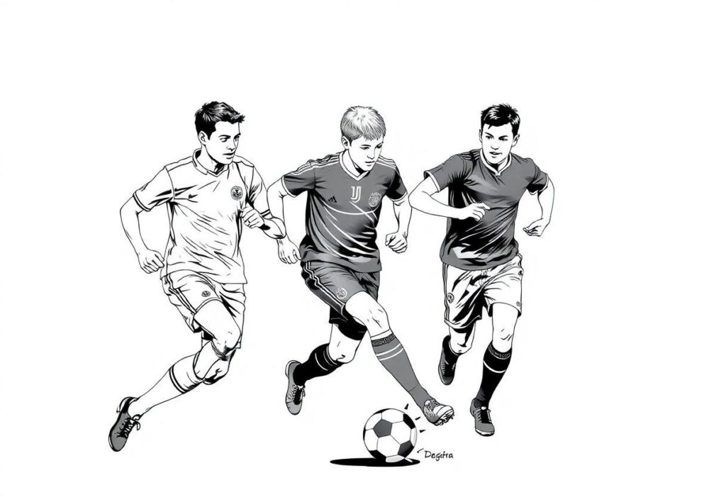 Desenho Para Imprimir Futebol: Times E Jogadores Famosos