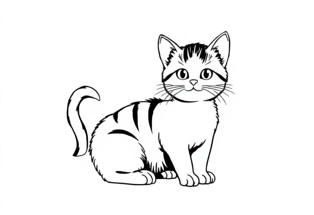 Desenho Para Imprimir Gatinho: Filhotes Para Colorir