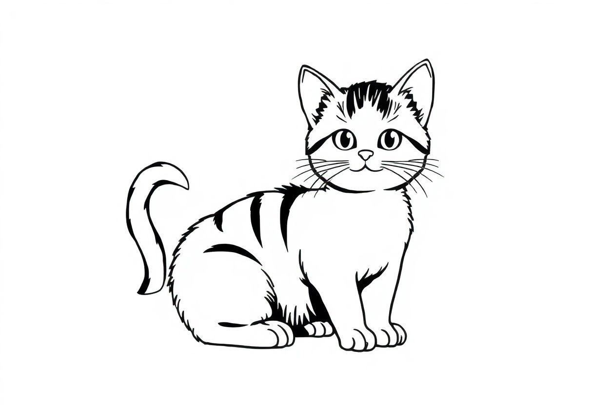 Desenho Para Imprimir Gatinho: Filhotes Para Colorir