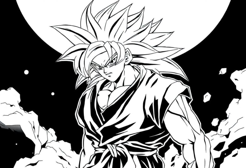Desenho Para Imprimir Goku: Dragon Ball Z E Super