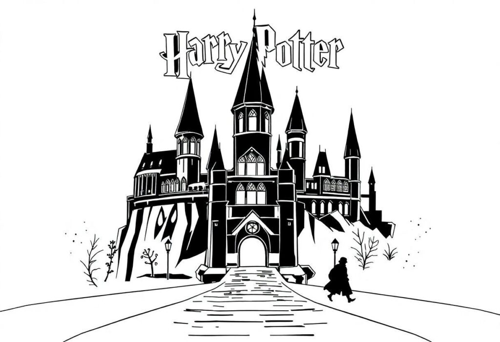 Desenho Para Imprimir Harry Potter: Hogwarts E O Mundo Mágico