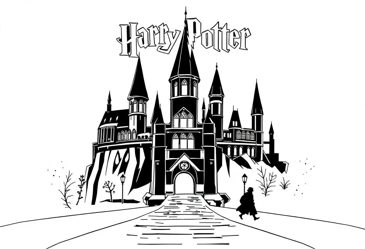 Desenho Para Imprimir Harry Potter: Hogwarts E O Mundo Mágico