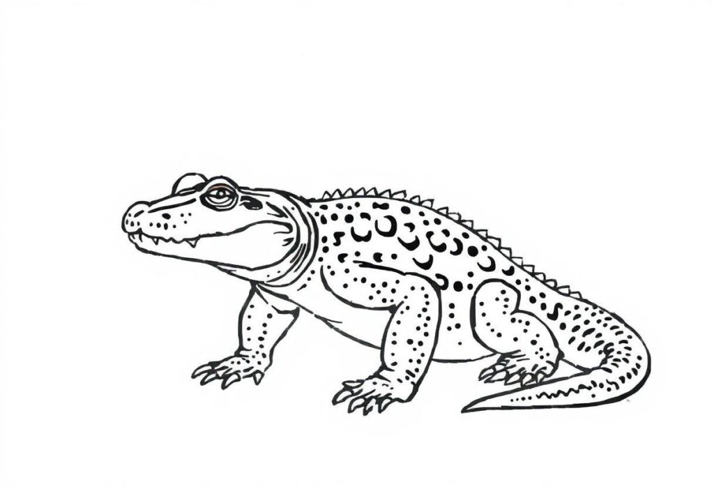 Desenho Para Imprimir Jacare: O Réptil Das Lagoas