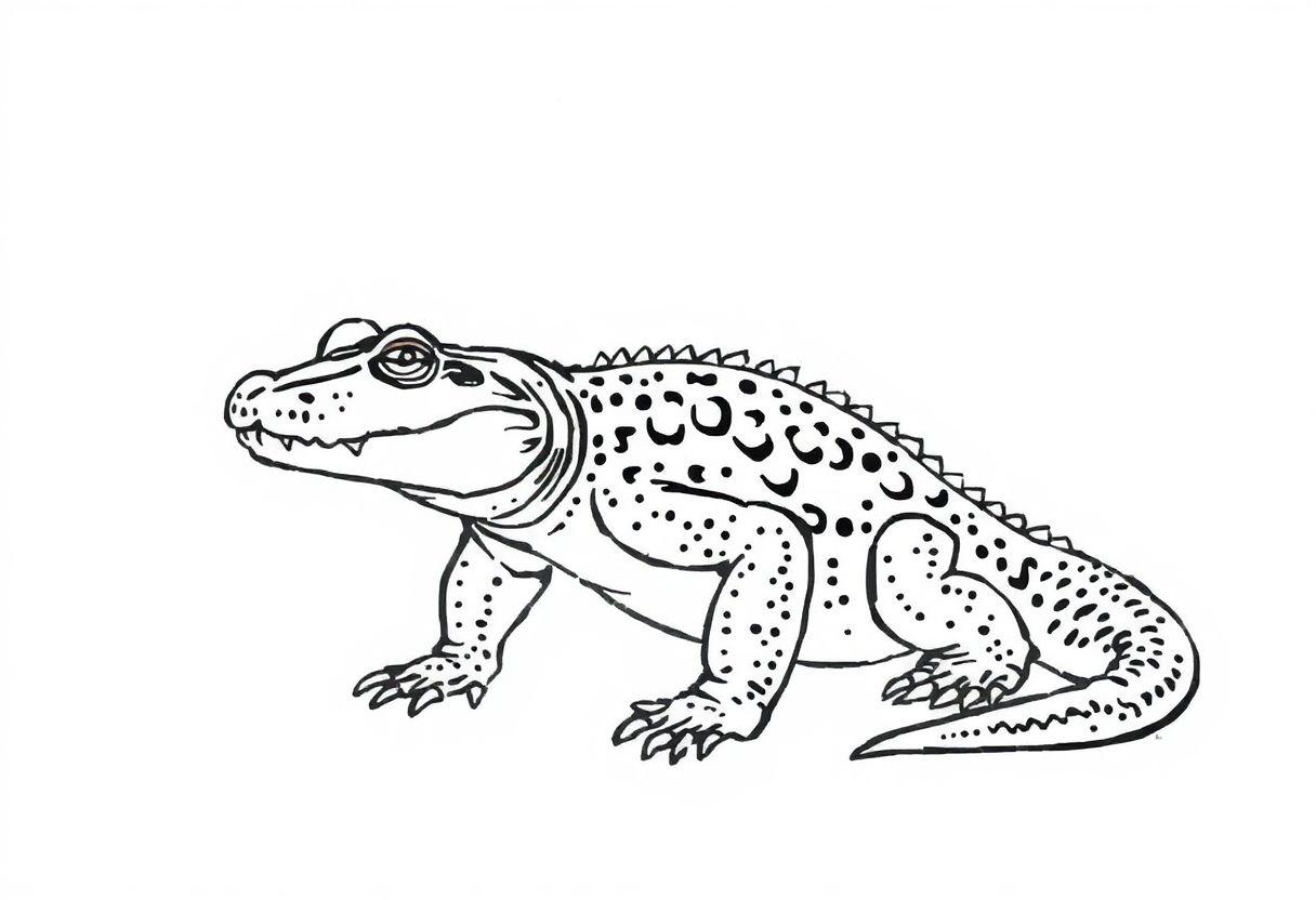 Desenho Para Imprimir Jacare: O Réptil Das Lagoas