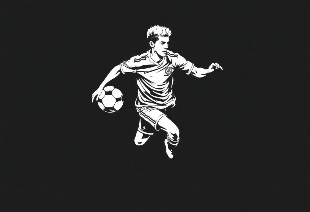 Desenho Para Imprimir Jogador De Futebol: Craques Do Esporte