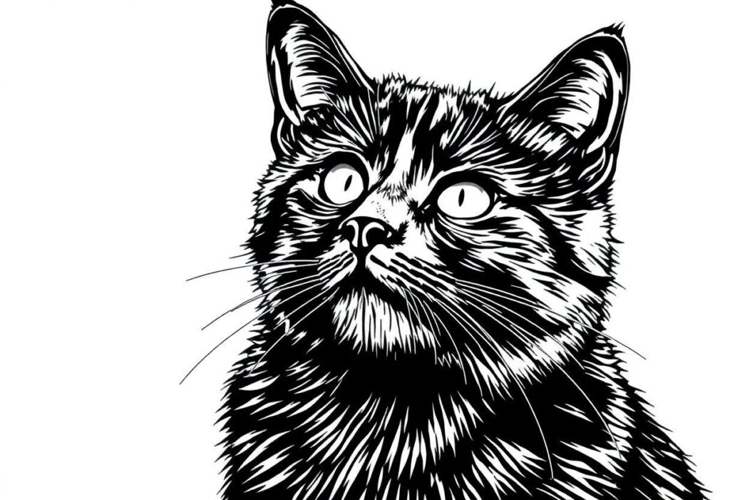 Gato Desenho Para Imprimir: Raças E Poses Diferentes