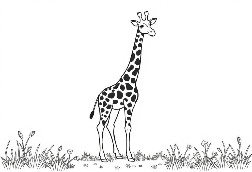 Girafa Desenho Para Imprimir: O Animal Mais Alto Do Zoo