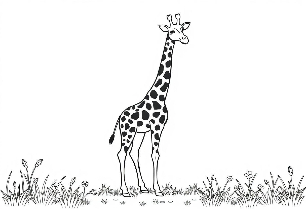 Girafa Desenho Para Imprimir: O Animal Mais Alto Do Zoo