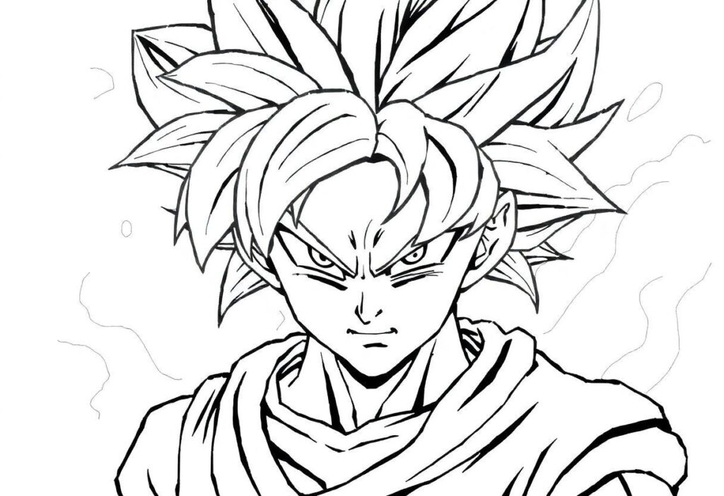 Goku Desenho Para Imprimir: Transformações Super Saiyan