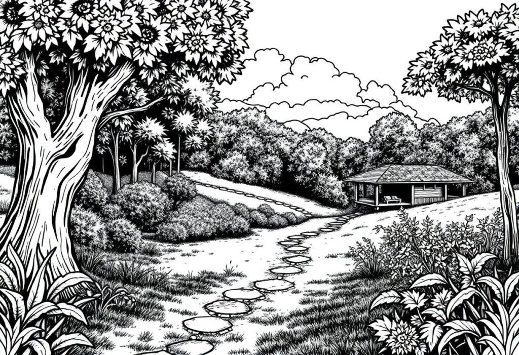 Grama Desenho Para Imprimir: Texturas De Jardim E Campo