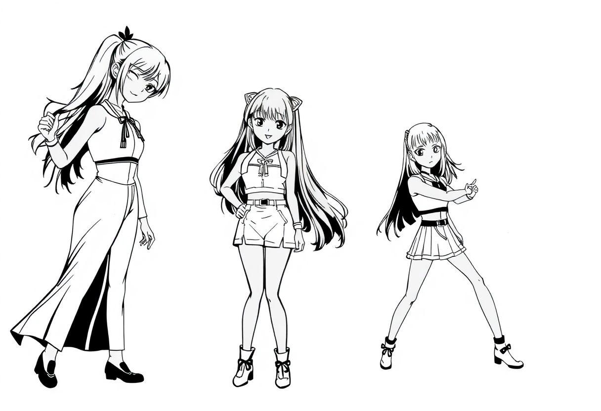 Guerreiras Do K Pop Desenho Para Imprimir: Blackpink E Twice