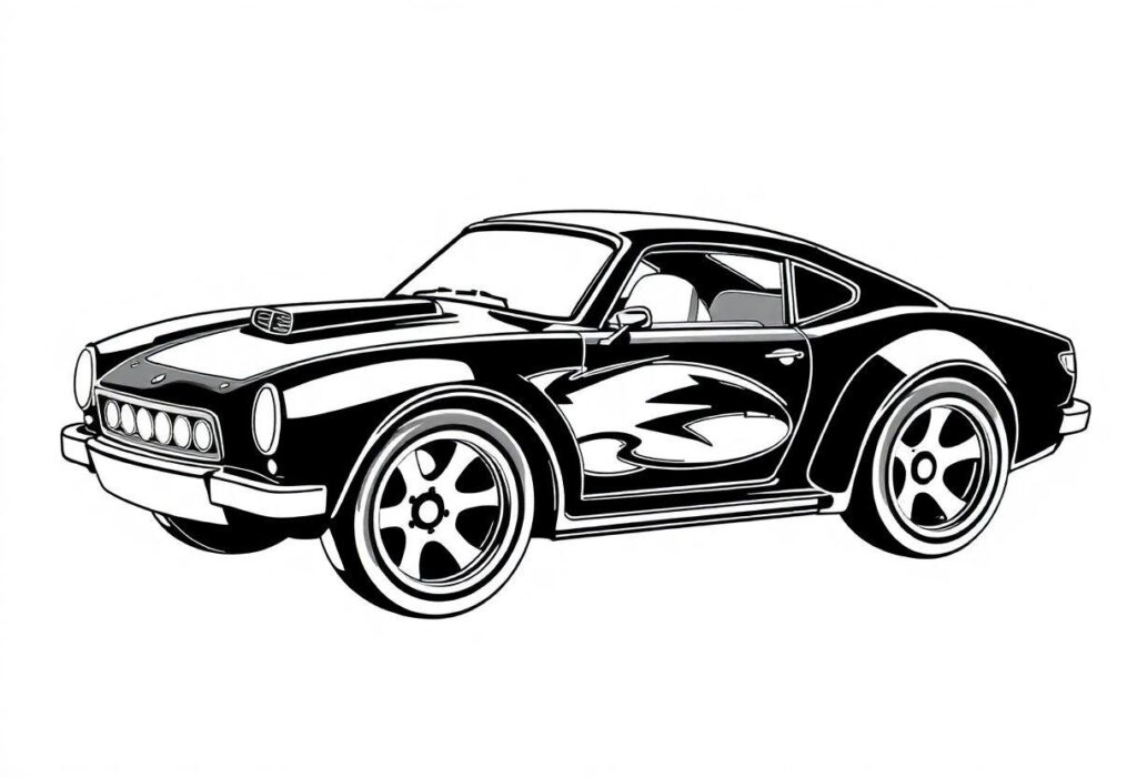 Hot Wheels Desenho Para Imprimir: Velocidade Em Miniatura