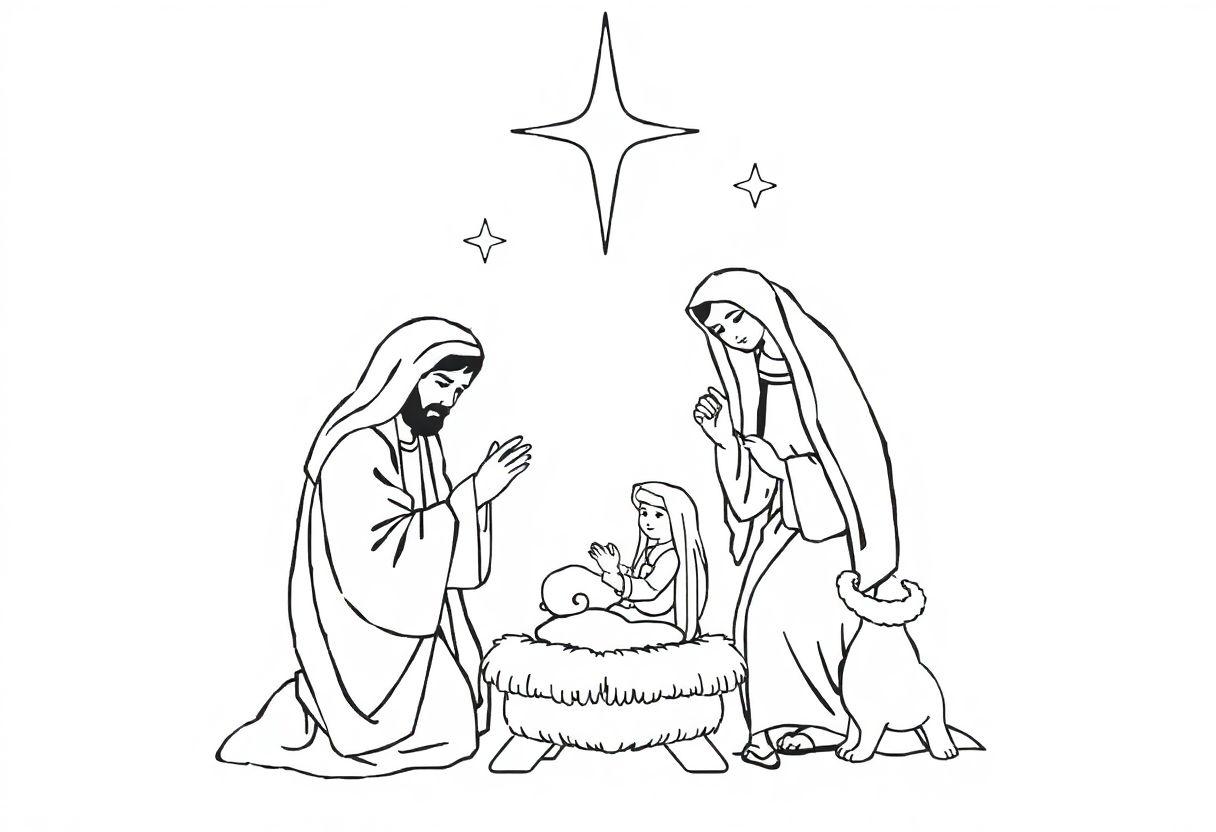 Jesus Na Manjedoura Desenho Para Imprimir: O Nascimento No Natal