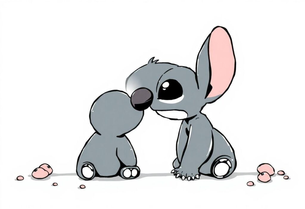 DESENHOS PARA IMPRIMIR STITCH KAWAII PARA CADERNOS DE DESENHO