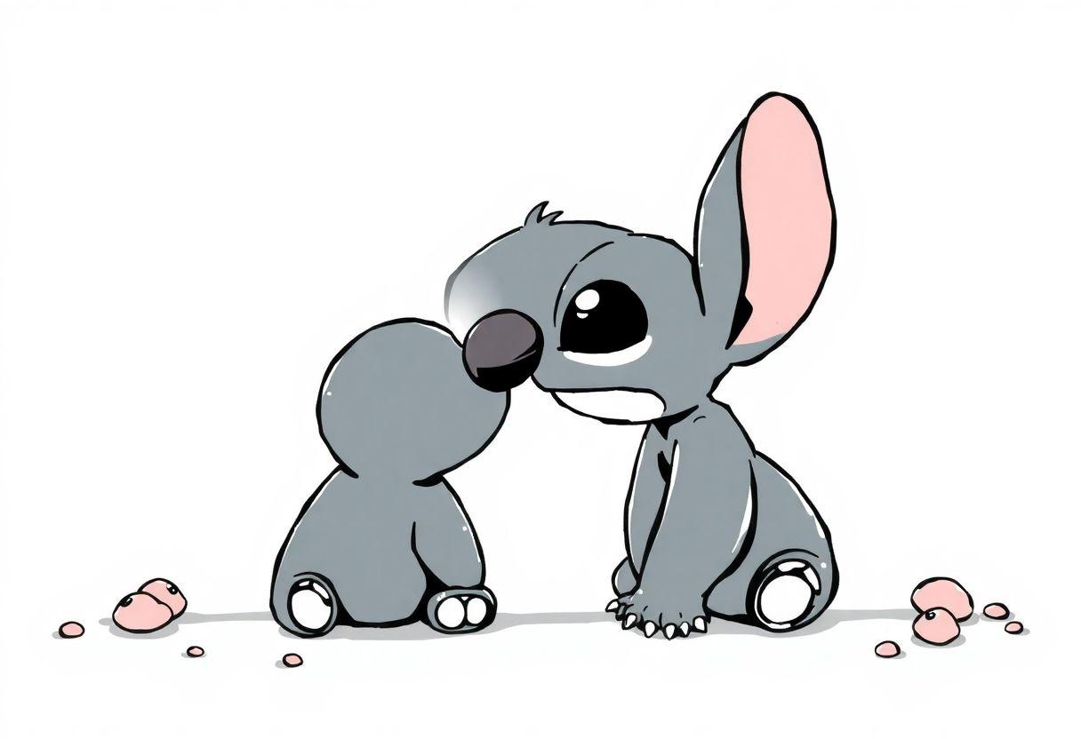 DESENHOS PARA IMPRIMIR STITCH KAWAII PARA CADERNOS DE DESENHO