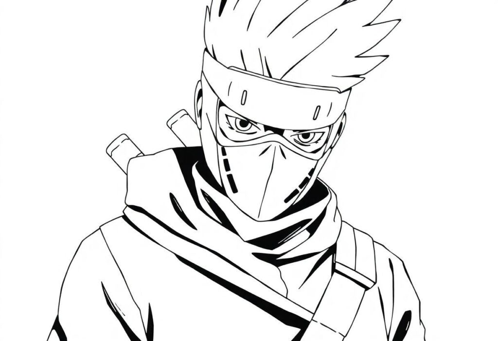 Desenho Para Imprimir Kakashi: O Ninja Copiador De Naruto