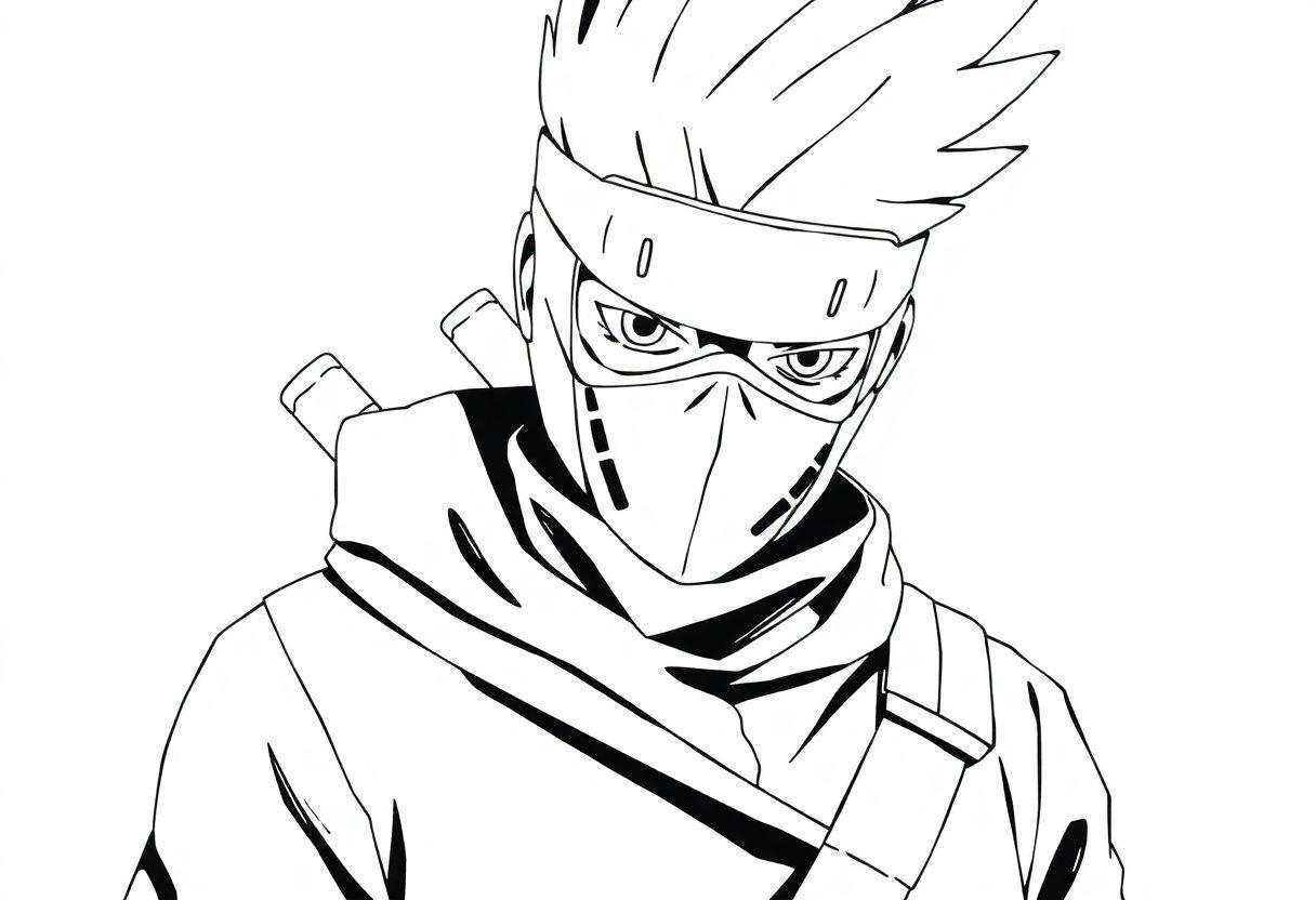 Desenho Para Imprimir Kakashi: O Ninja Copiador De Naruto