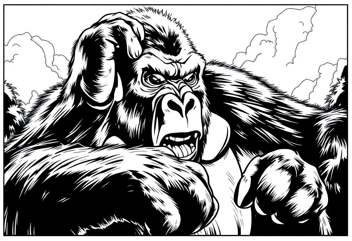 Desenho Para Imprimir King Kong: O Gorila Gigante Do Cinema