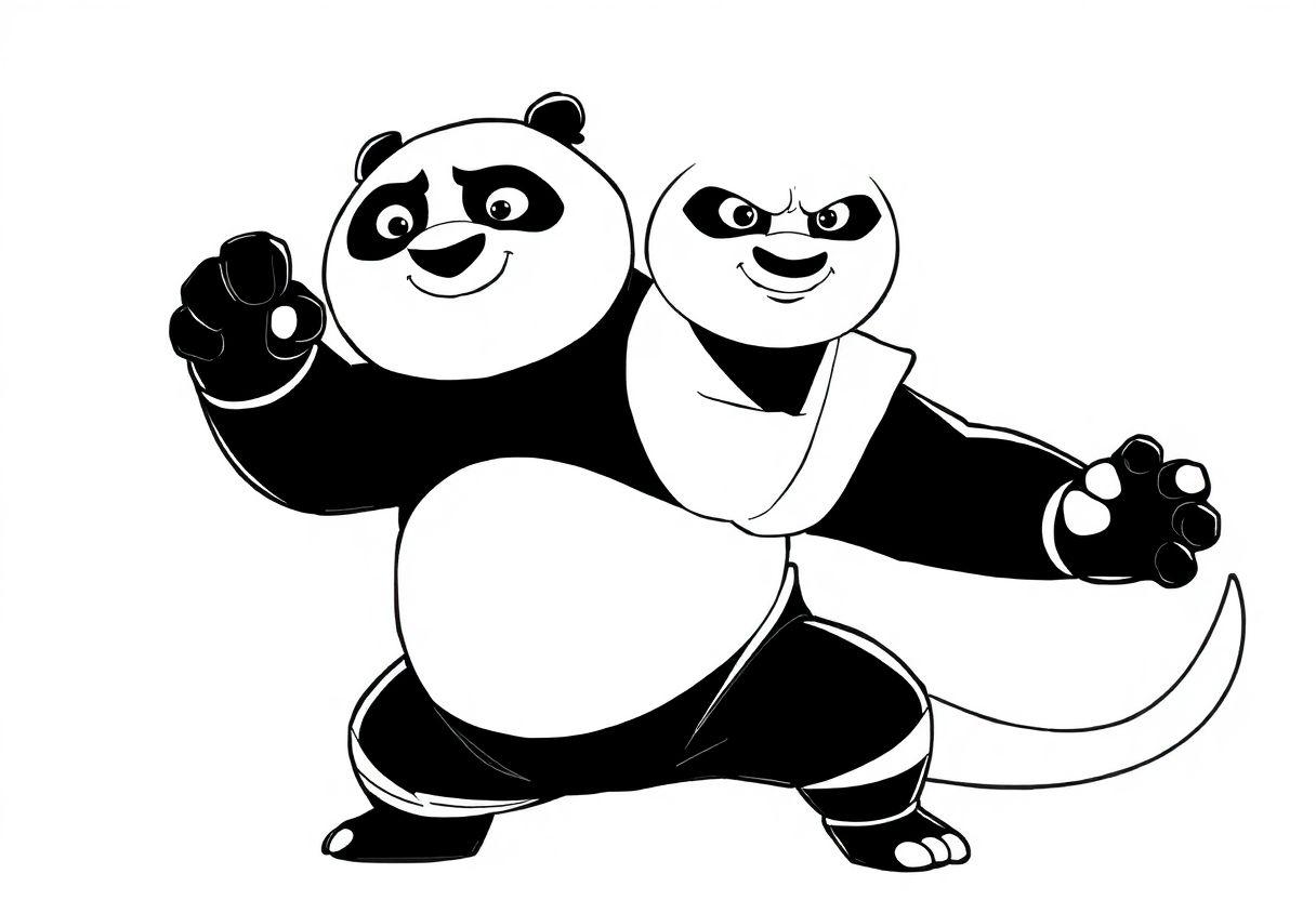 Desenho Para Imprimir Kung Fu Panda: O Dragão Guerreiro Po