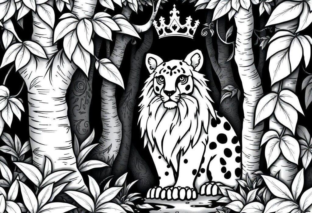 Desenho Para Imprimir Leão: O Rei Da Selva Para Pintar