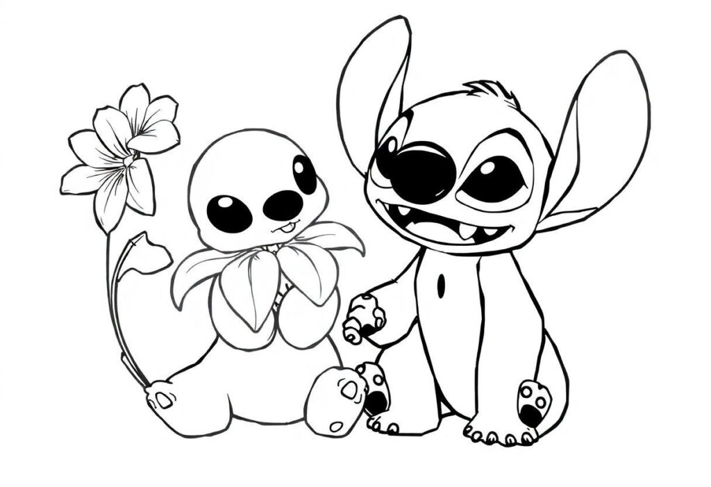 Desenho Para Imprimir Lilo E Stitch: Amizade No Havaí