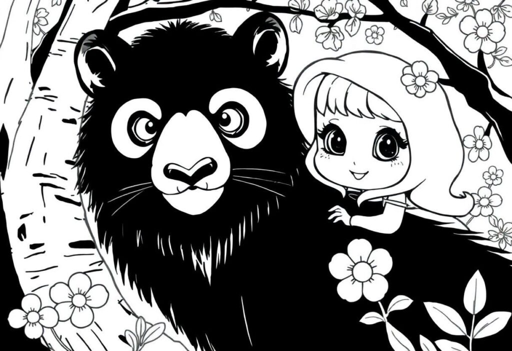 Desenho Para Imprimir Masha E O Urso: Travessuras Na Floresta