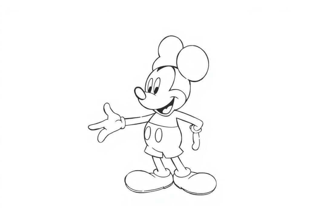 Desenho Para Imprimir Mickey: O Rato Mais Famoso Da Disney