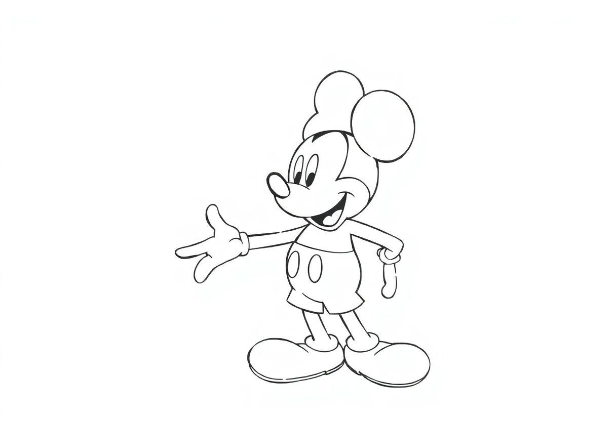 Desenho Para Imprimir Mickey: O Rato Mais Famoso Da Disney
