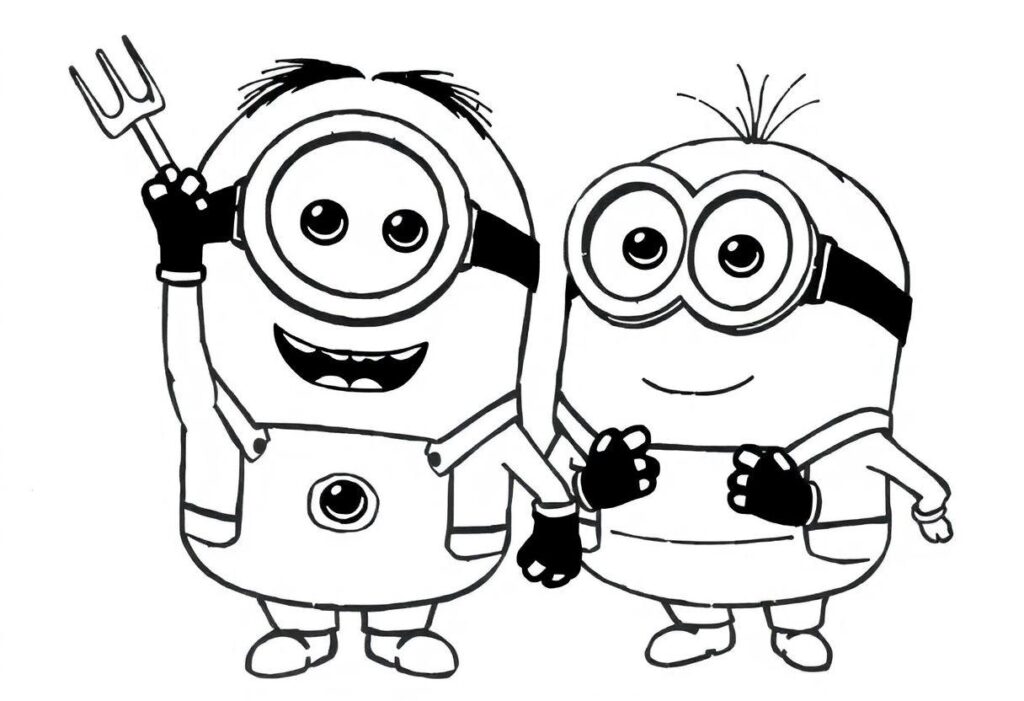 Desenho Para Imprimir Minions: As Criaturas Amarelas Do Malvado Favorito