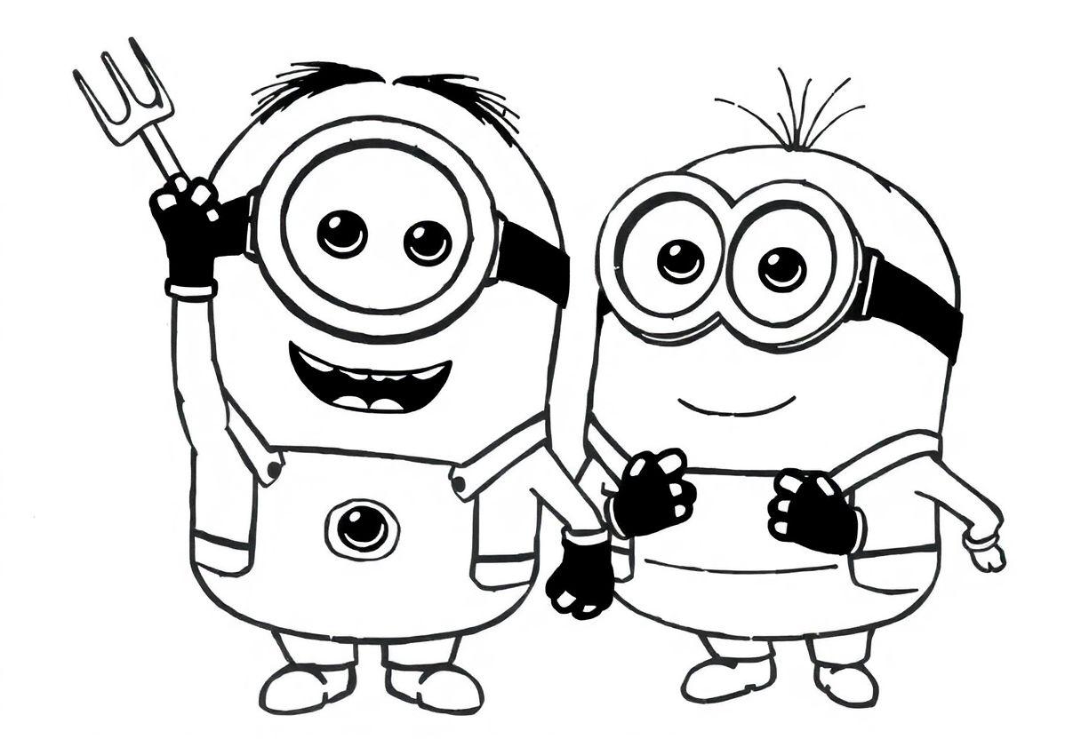 Desenho Para Imprimir Minions: As Criaturas Amarelas Do Malvado Favorito