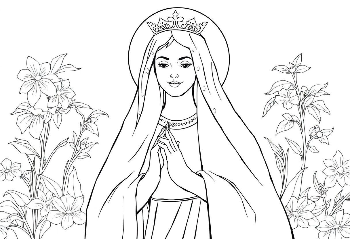 Desenho Para Imprimir Nossa Senhora Aparecida: Padroeira Do Brasil
