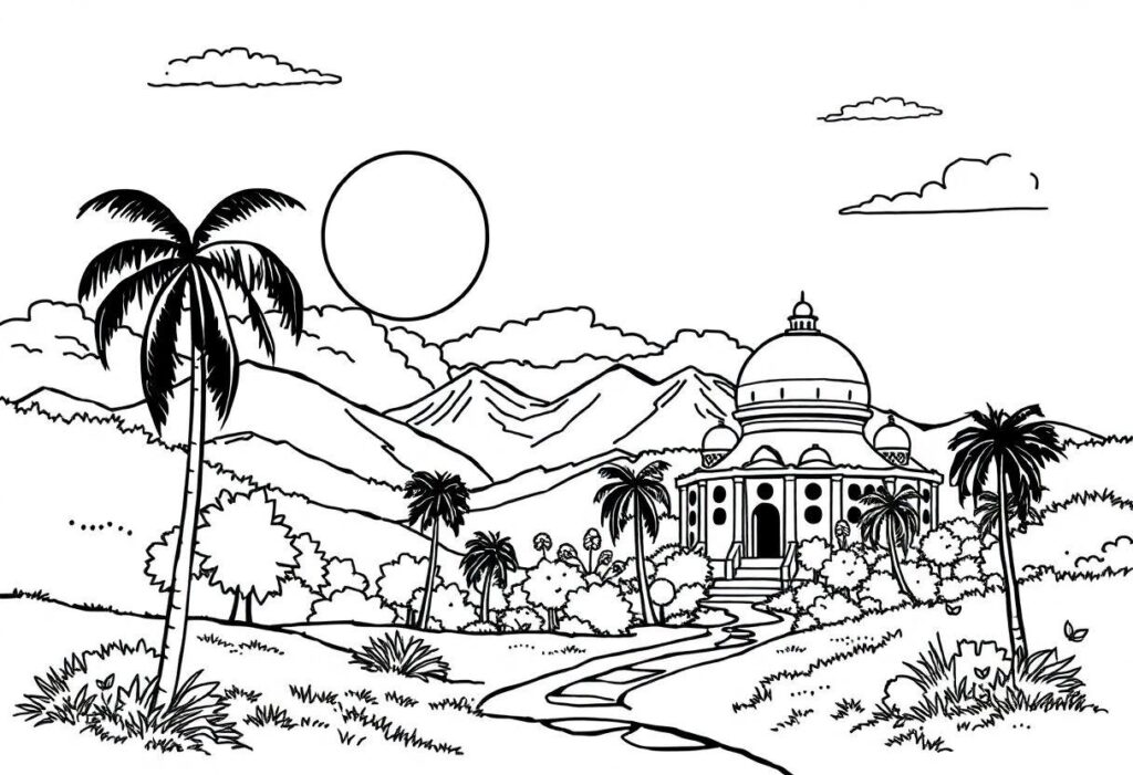 Janela Desenho Para Imprimir: Vistas E Paisagens