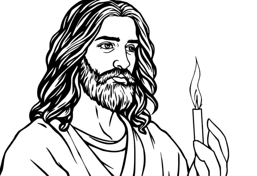 Jesus Em Desenho Para Imprimir: Imagens Sagradas Para Colorir