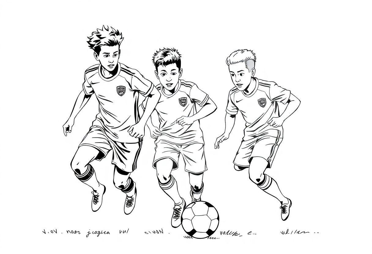 Jogadores De Futebol Desenho Para Imprimir: Seus Ídolos Em Campo