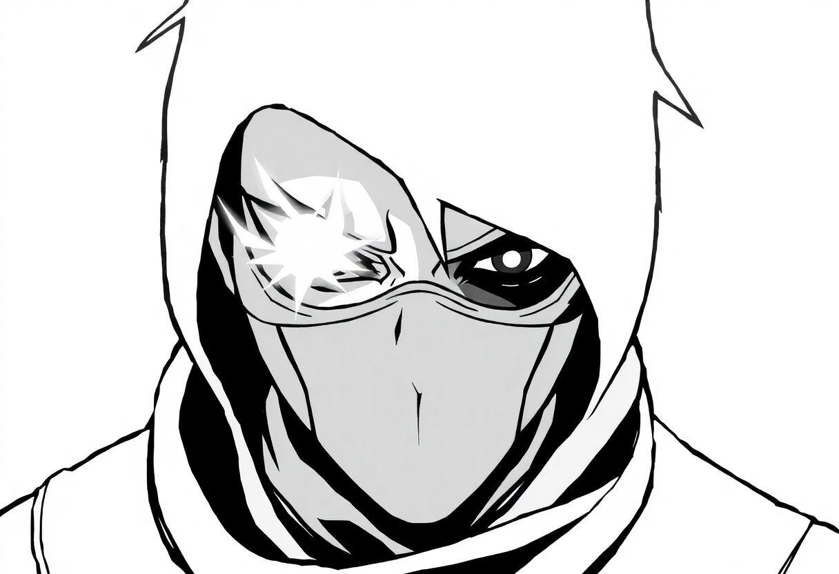 Kakashi Desenho Para Imprimir: Máscaras E Sharingan