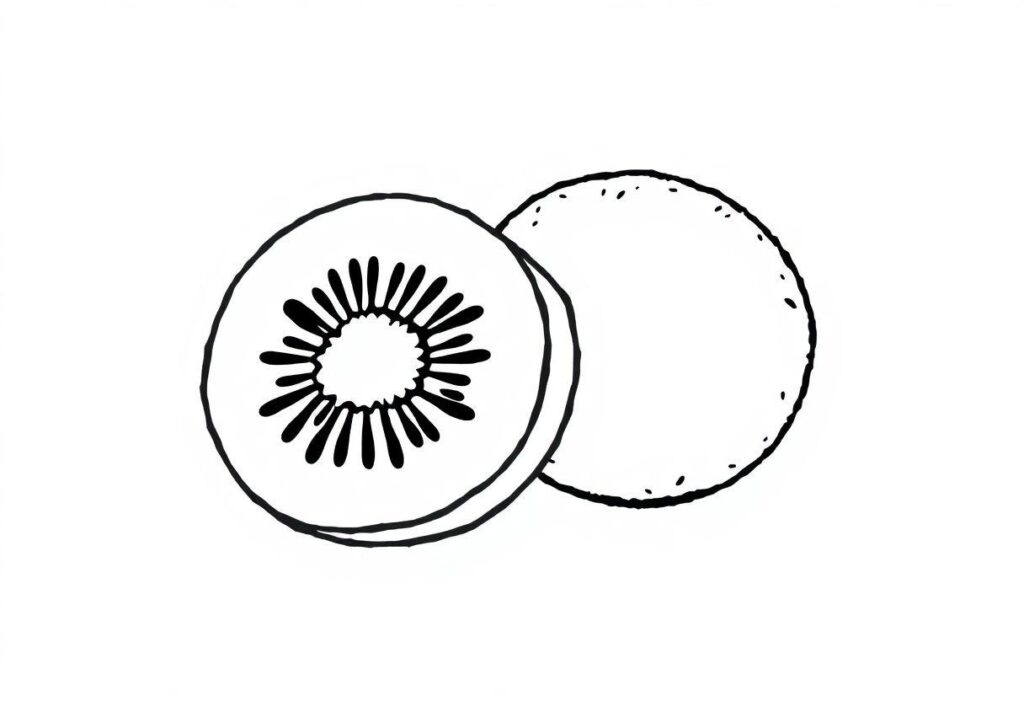 Kiwi Desenho Para Imprimir: Frutas E Pássaros Exóticos