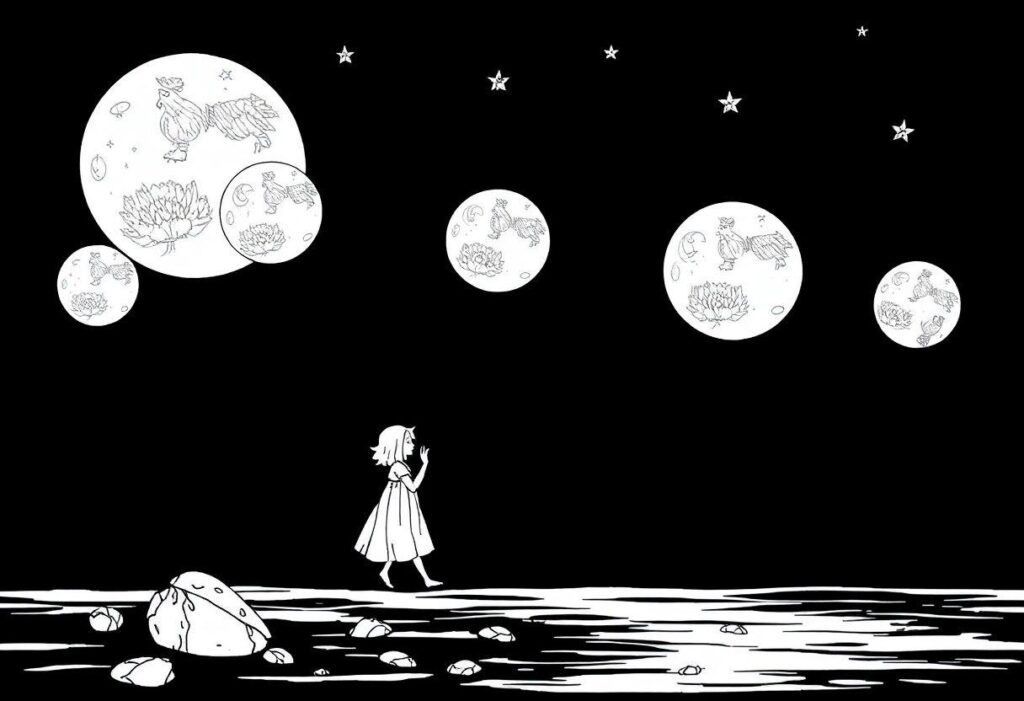 Lua Desenho Para Imprimir: Fases Lunares E Noite