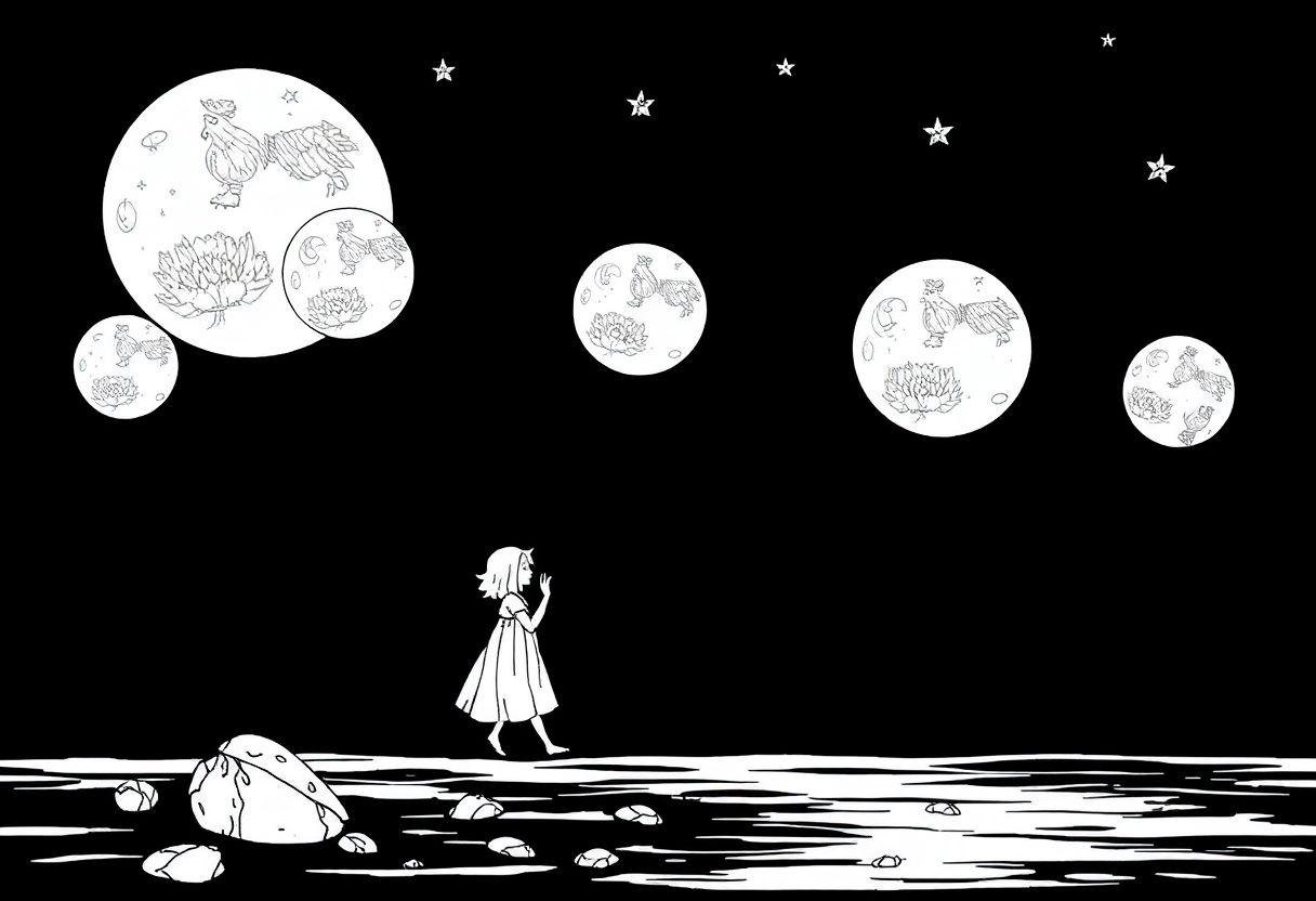 Lua Desenho Para Imprimir: Fases Lunares E Noite