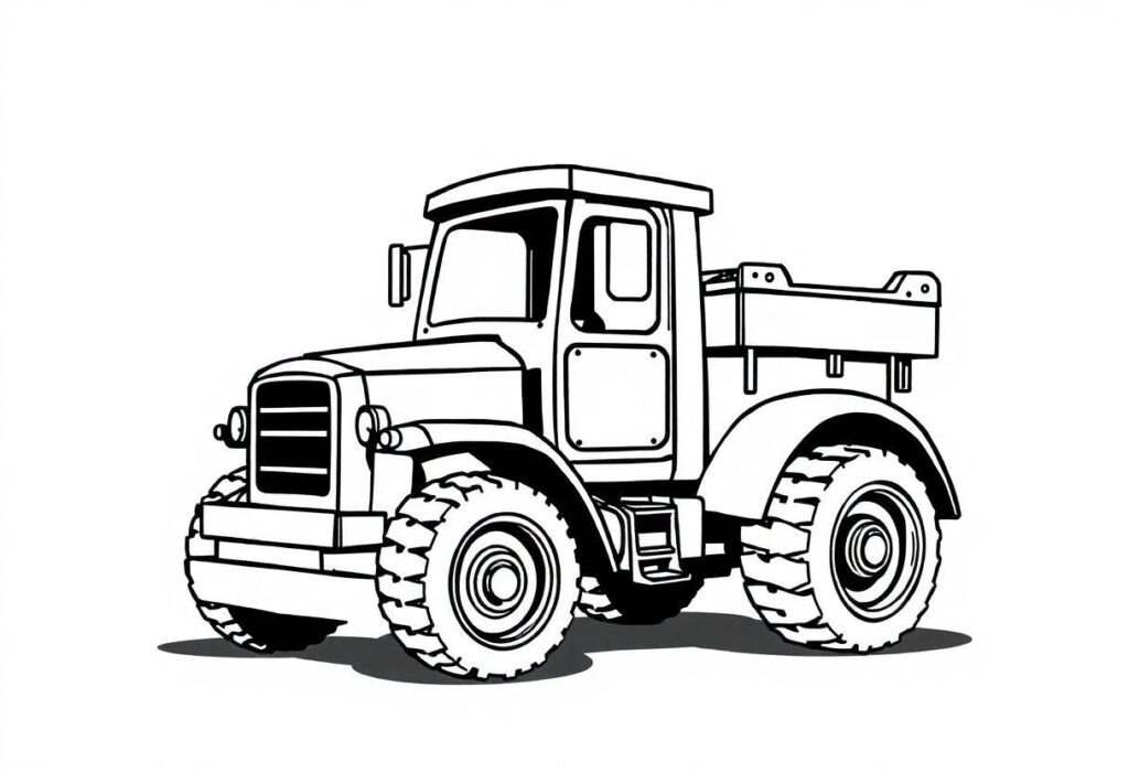 DESENHO DE CAMINHÃO MÁQUINAS PESADAS PARA COLORIR E COLECIONAR