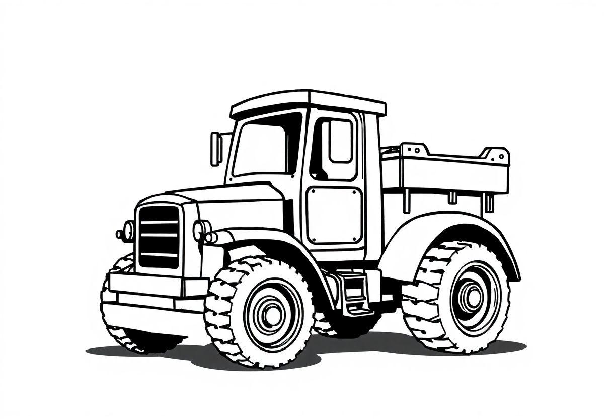 DESENHO DE CAMINHÃO MÁQUINAS PESADAS PARA COLORIR E COLECIONAR